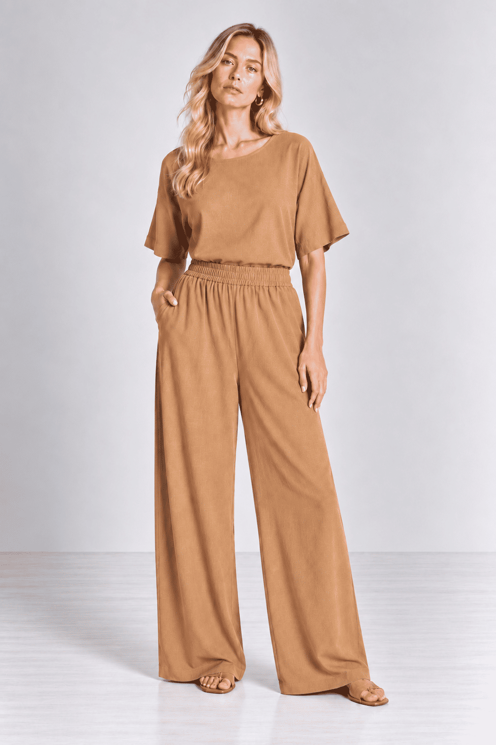 Calça Leonor Camel Calça Leonor Camel
