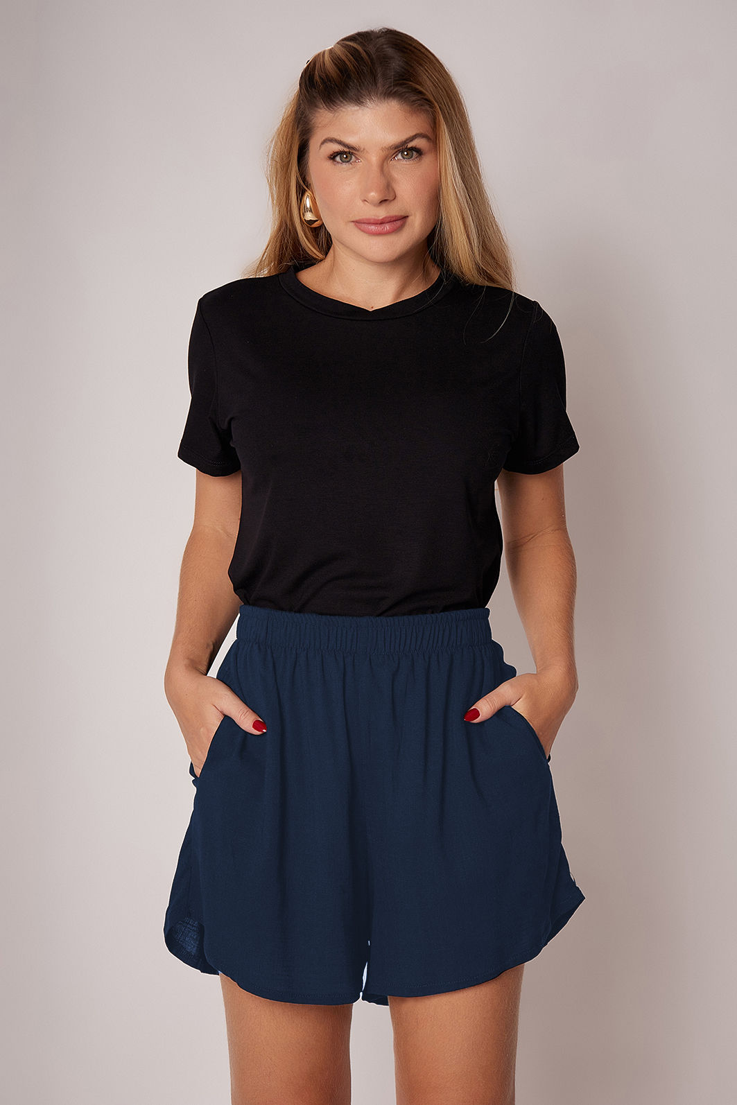 Short Heleni Azul Marinho Short Heleni Azul Marinho