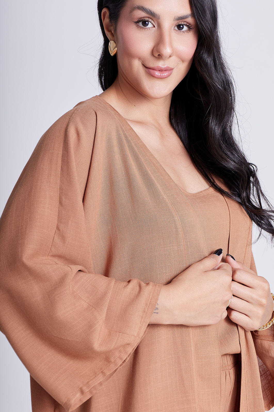 Kimono Aline Camel Kimono Aline Camel