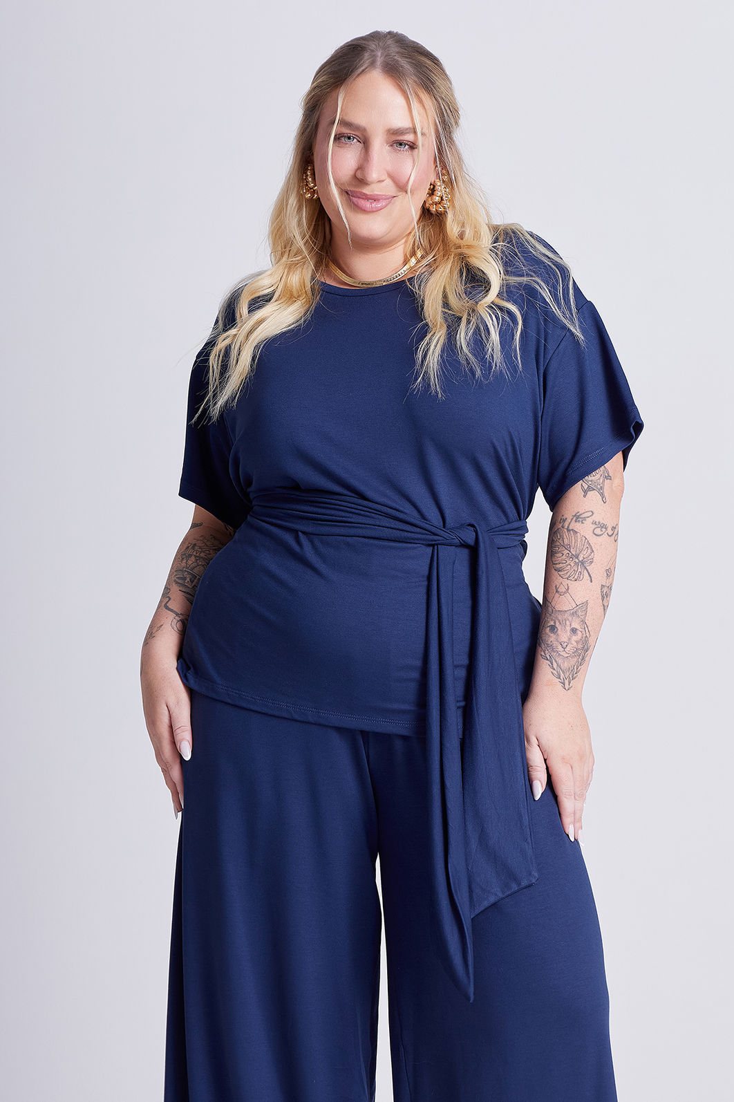 Blusa Cora Azul Marinho Blusa Cora Azul Marinho