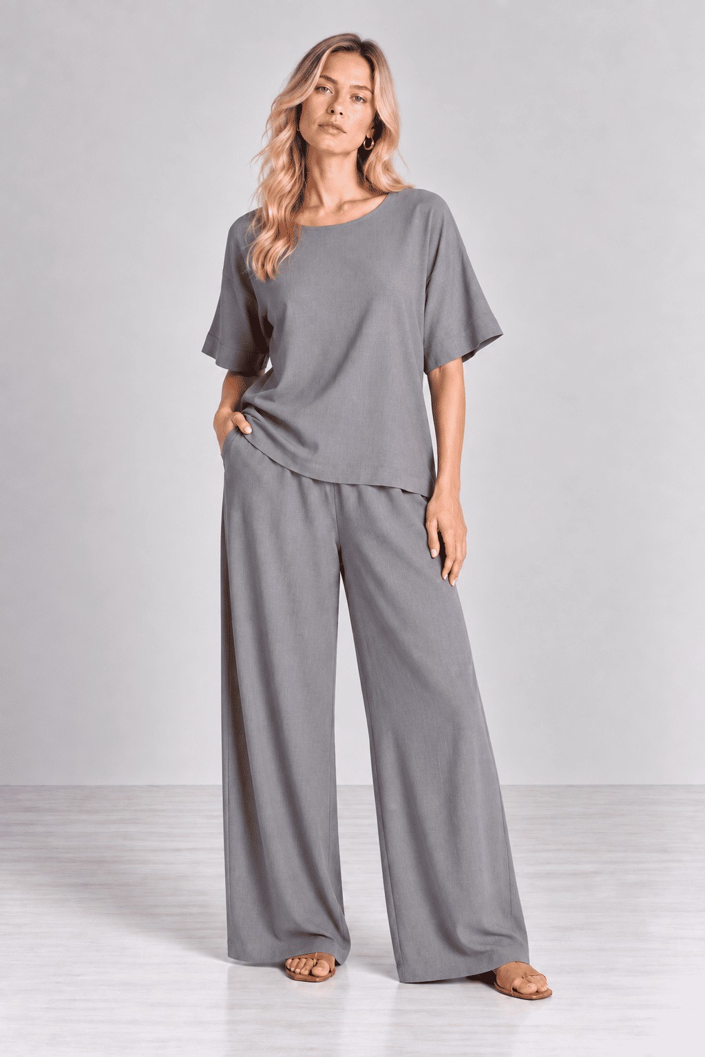 Blusa Chloe Cinza Mineral Blusa Chloe Cinza Mineral