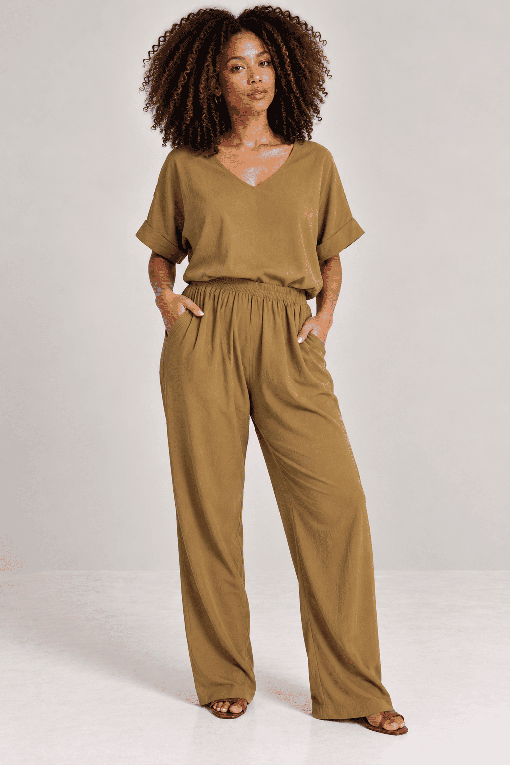 Calça Isadora Ocre Calça Isadora Ocre