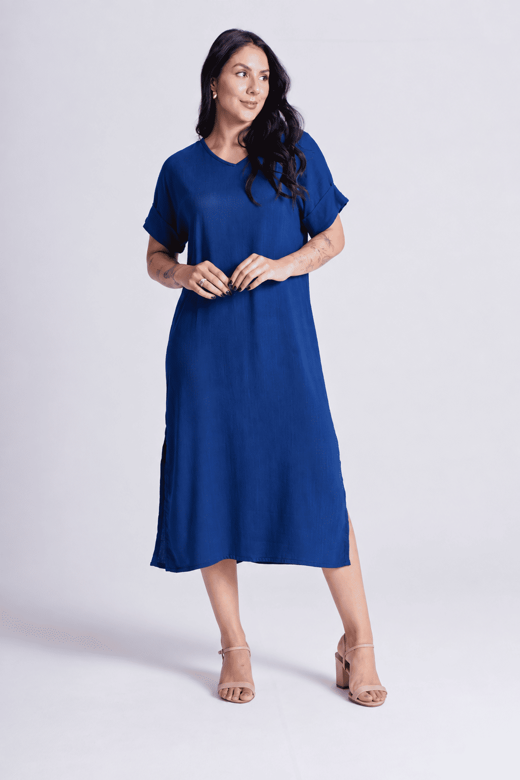 Vestido Elen Azul Galáxia Vestido Elen Azul Galáxia