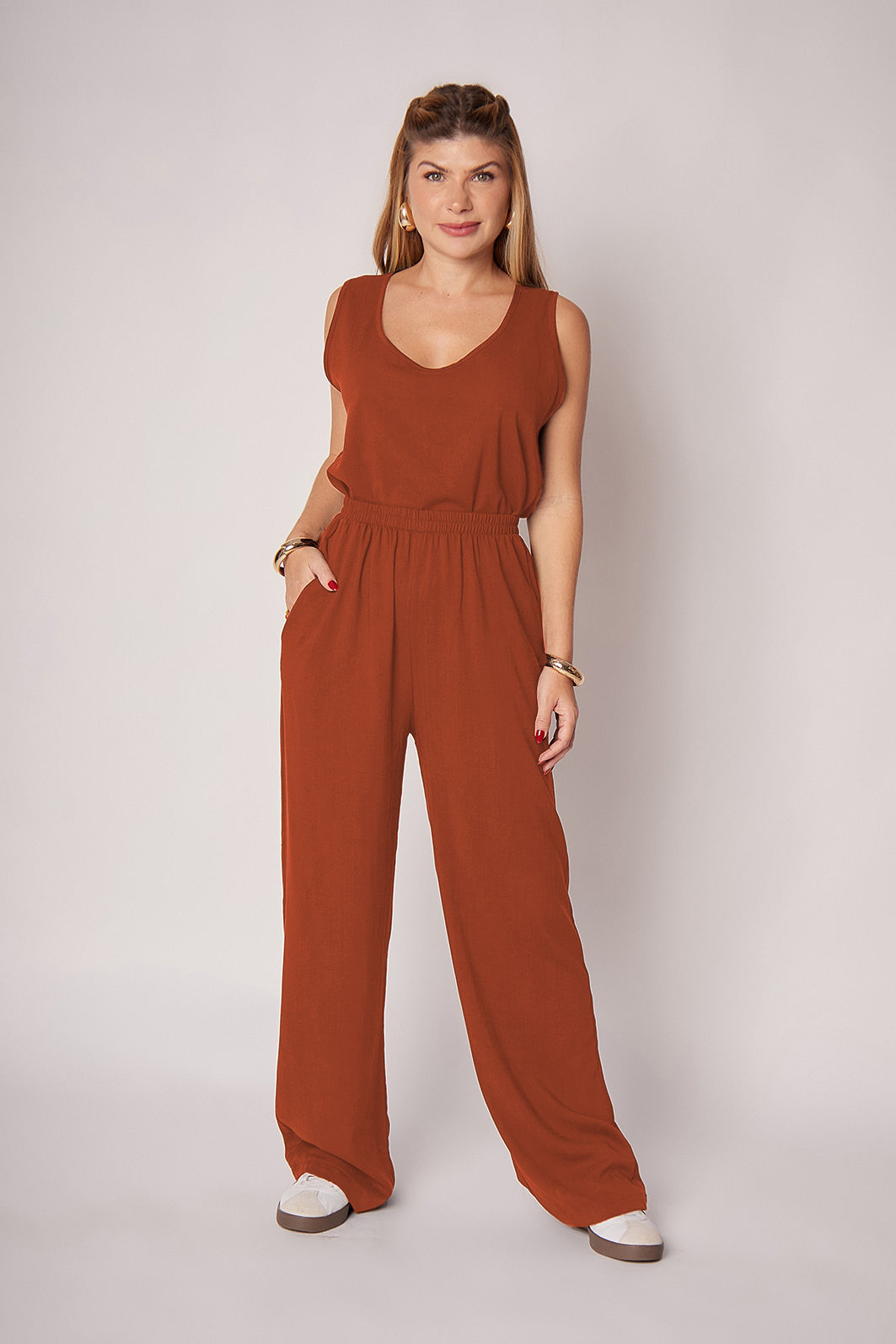 Calça Leonor Tijolo Calça Leonor Tijolo