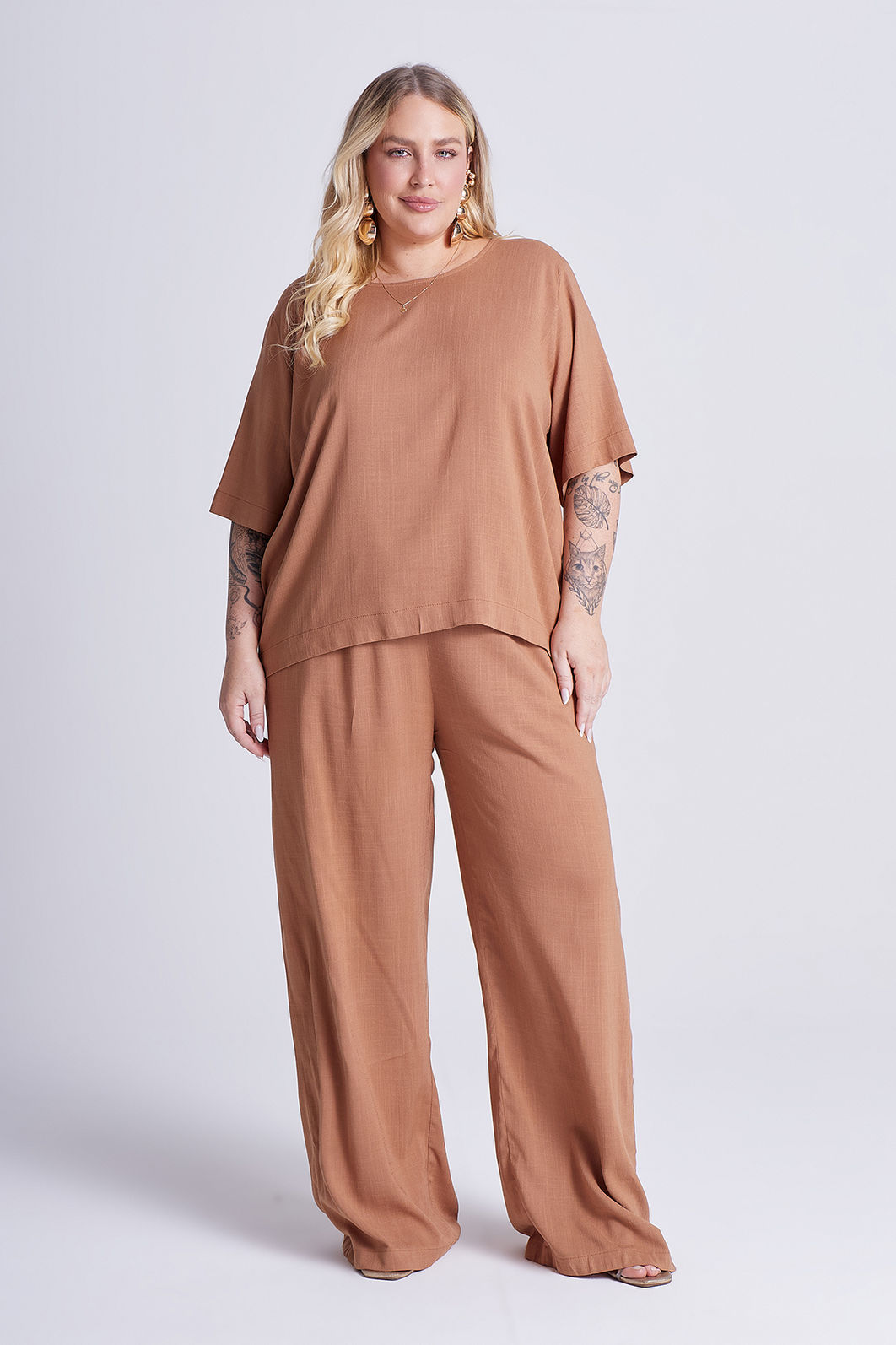 Conjunto Chloe Camel - 2 Peças Conjunto Chloe Camel - 2 Peças