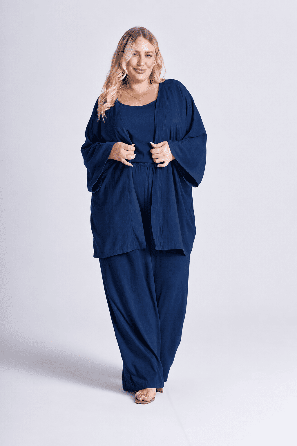 Conjunto Aline Azul Marinho - 3 Peças Conjunto Aline Azul Marinho - 3 Peças