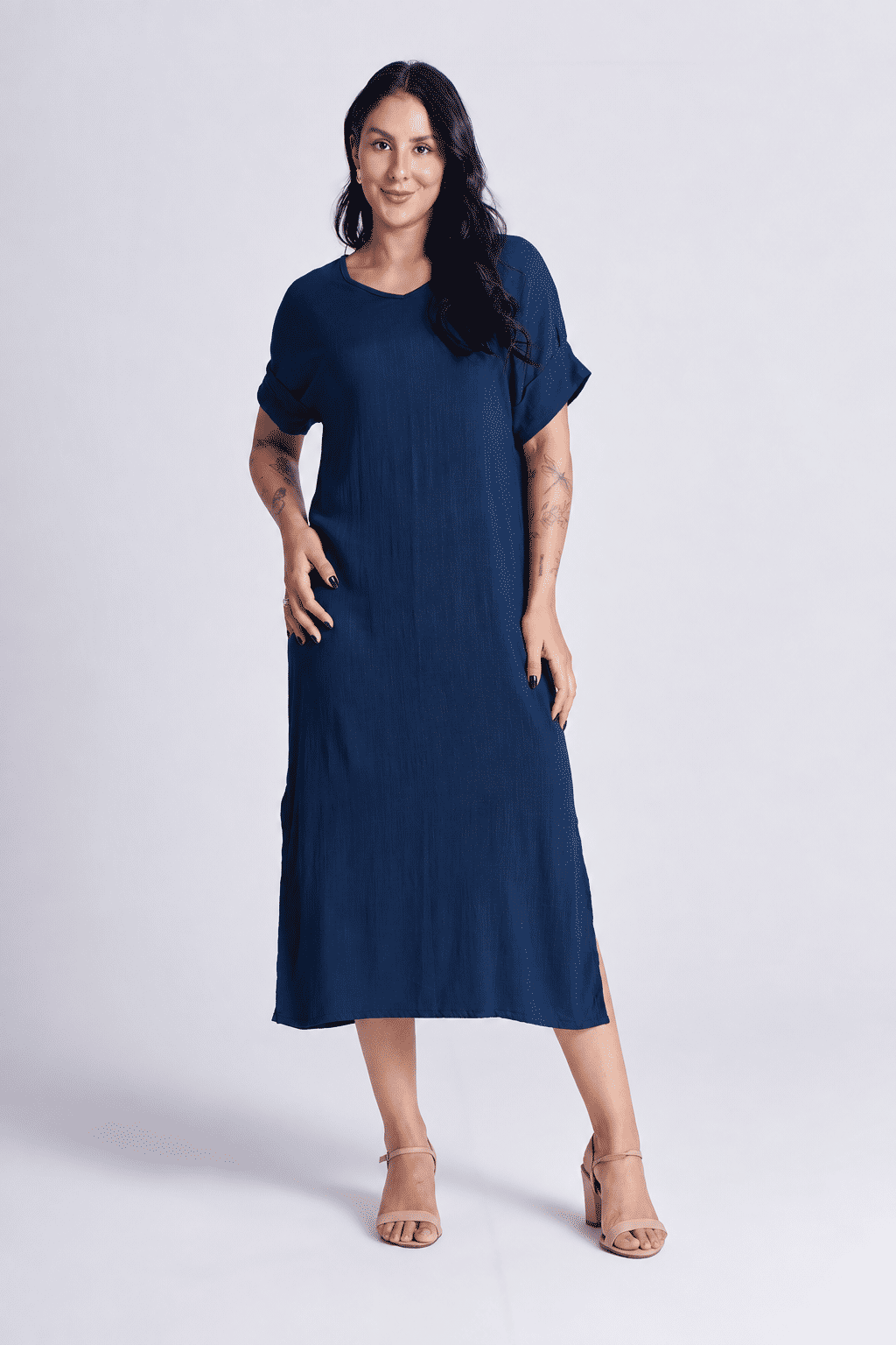 Vestido Elen Azul Marinho Vestido Elen Azul Marinho