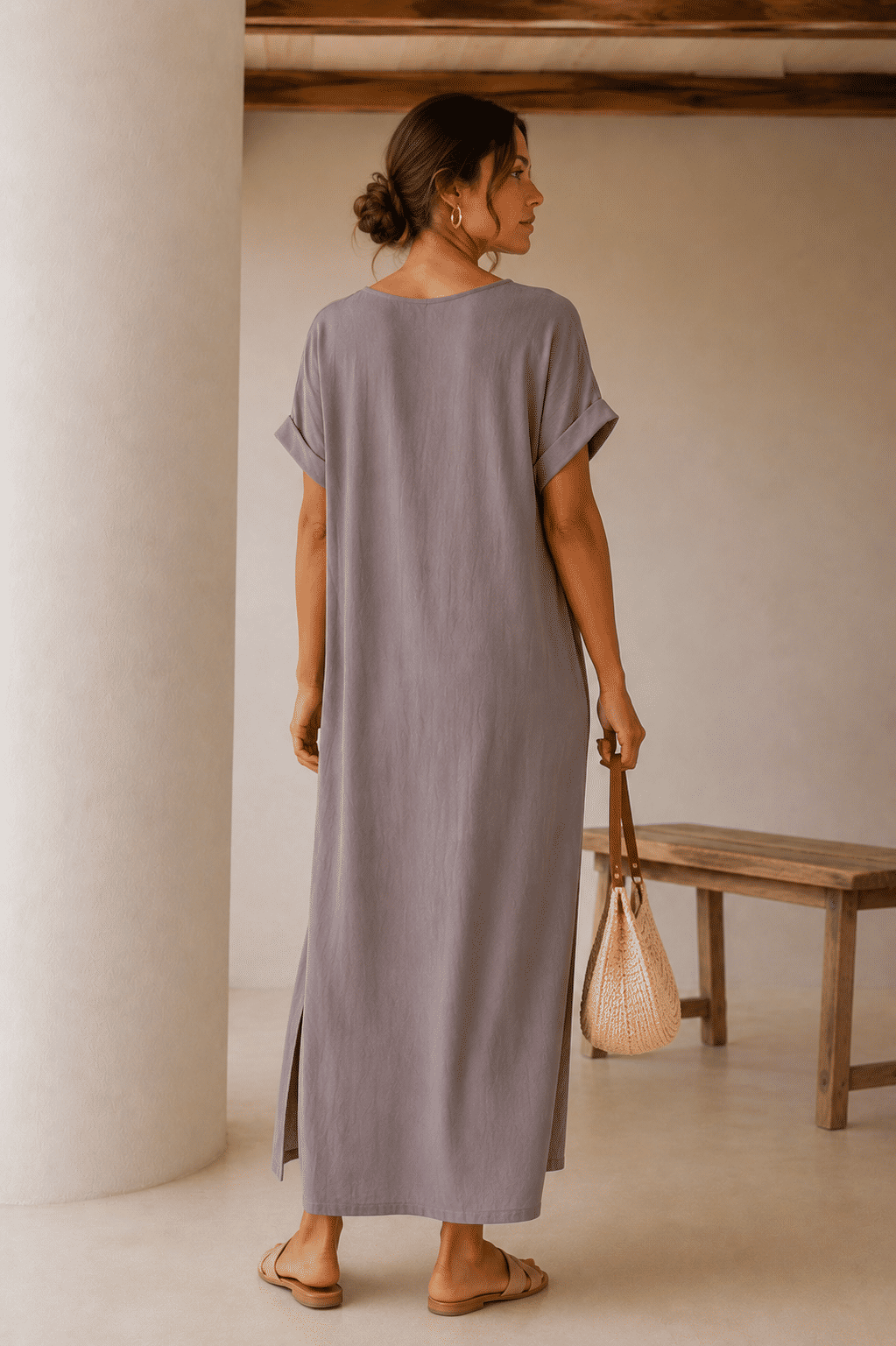 Vestido Elen Cinza Mineral Vestido Elen Cinza Mineral