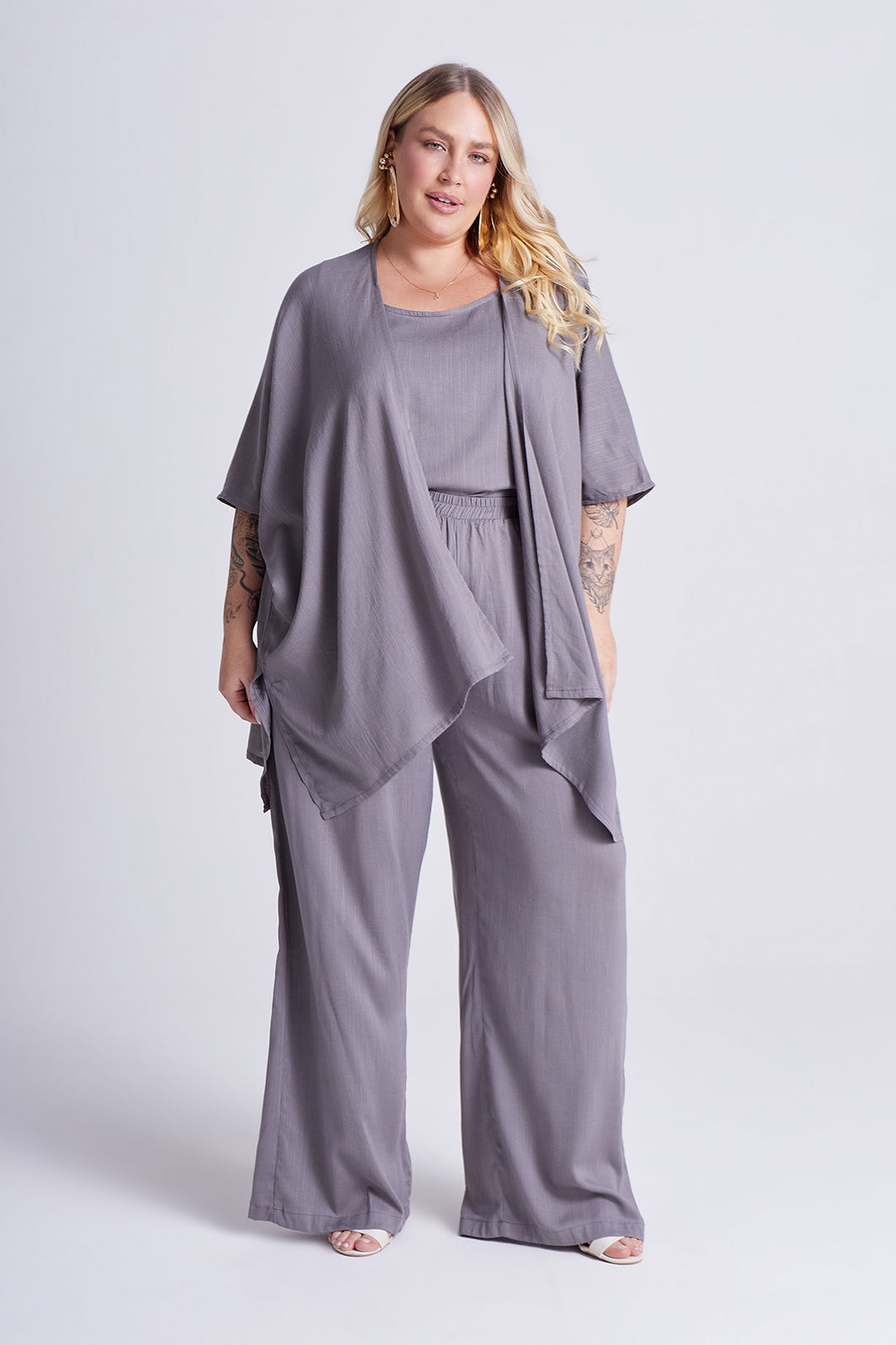 Kimono Eli Cinza Mineral Kimono Eli Cinza Mineral