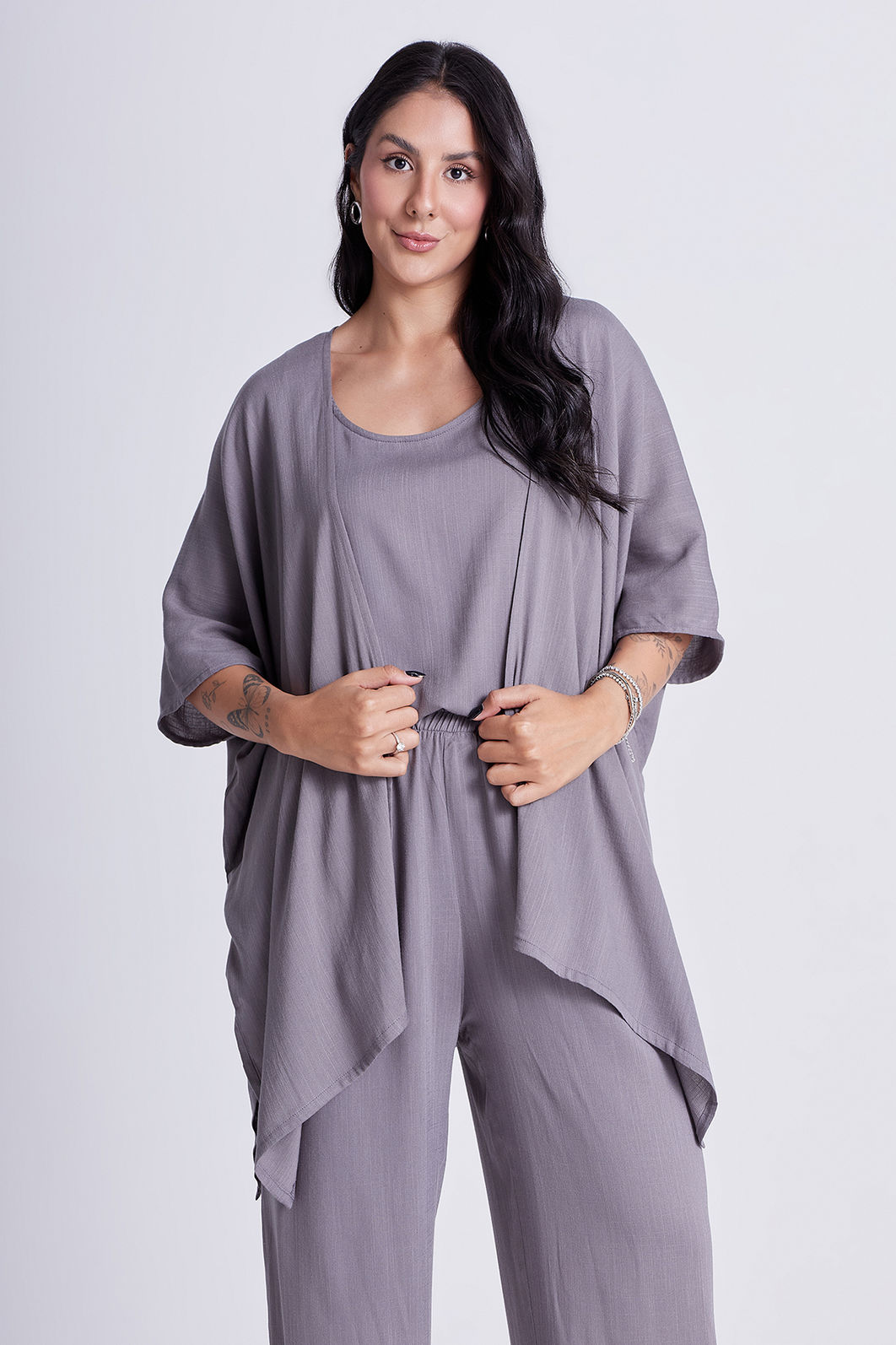 Kimono Eli Cinza Mineral Kimono Eli Cinza Mineral