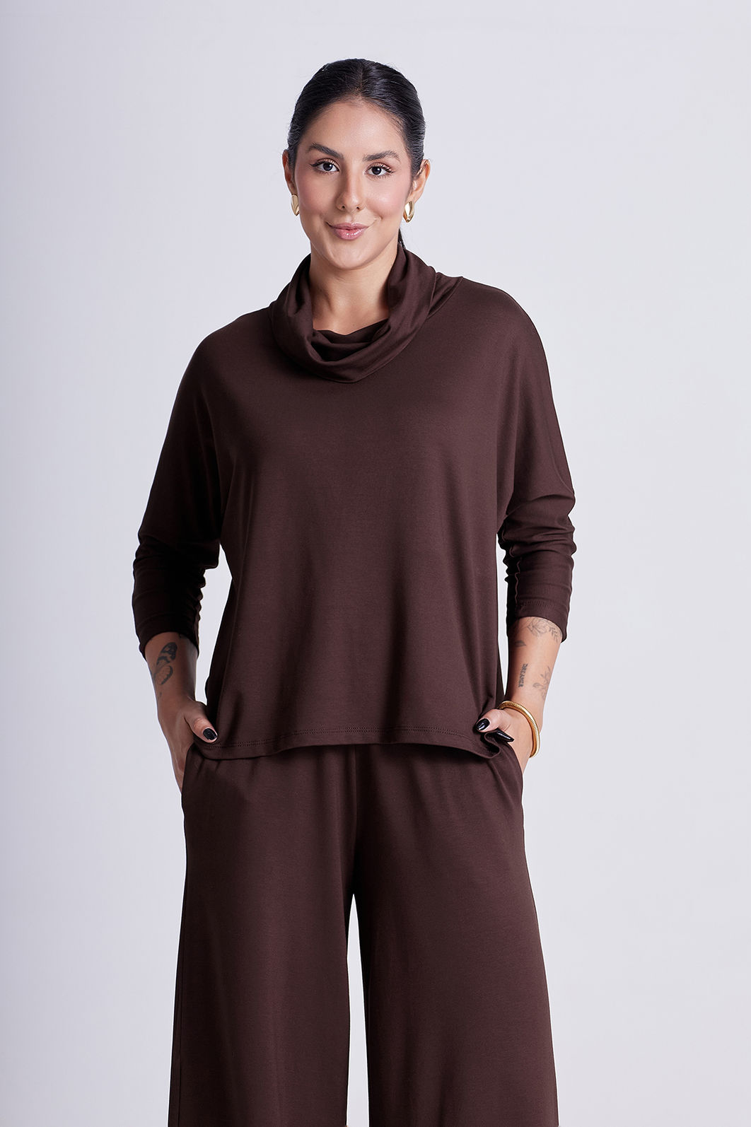 Blusa Agatha Café Blusa Agatha Café
