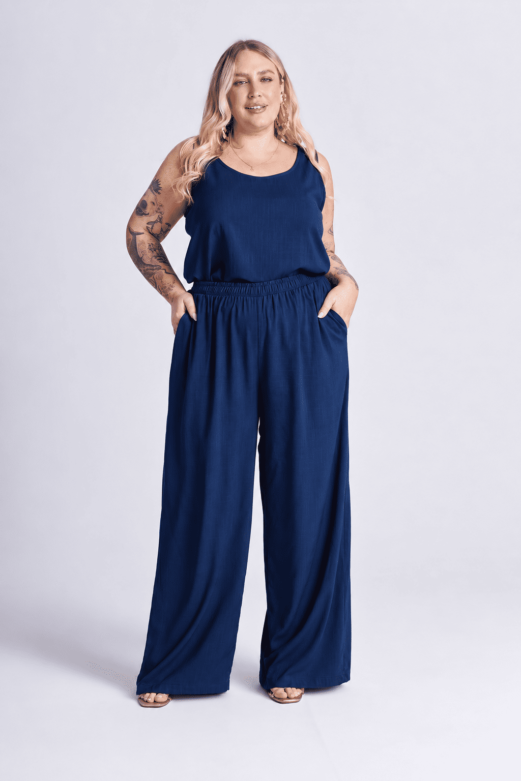 Conjunto Aline Azul Marinho - 3 Peças Conjunto Aline Azul Marinho - 3 Peças
