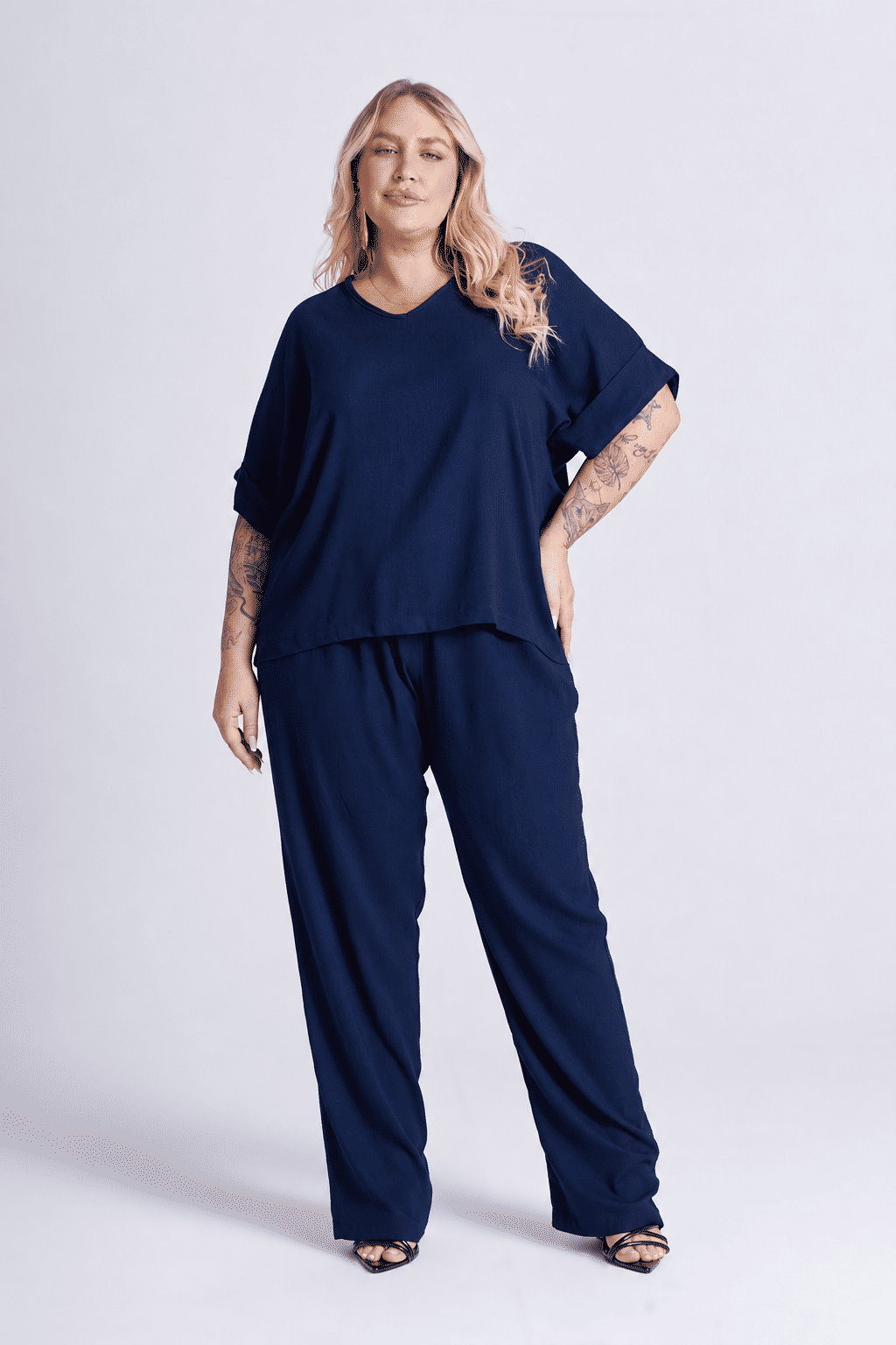 Blusa Helena Azul Marinho Blusa Helena Azul Marinho