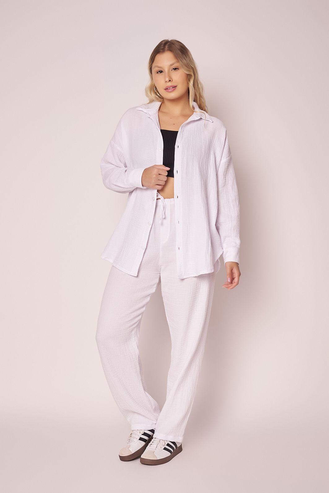 Camisa Bia Branco Camisa Bia Branco