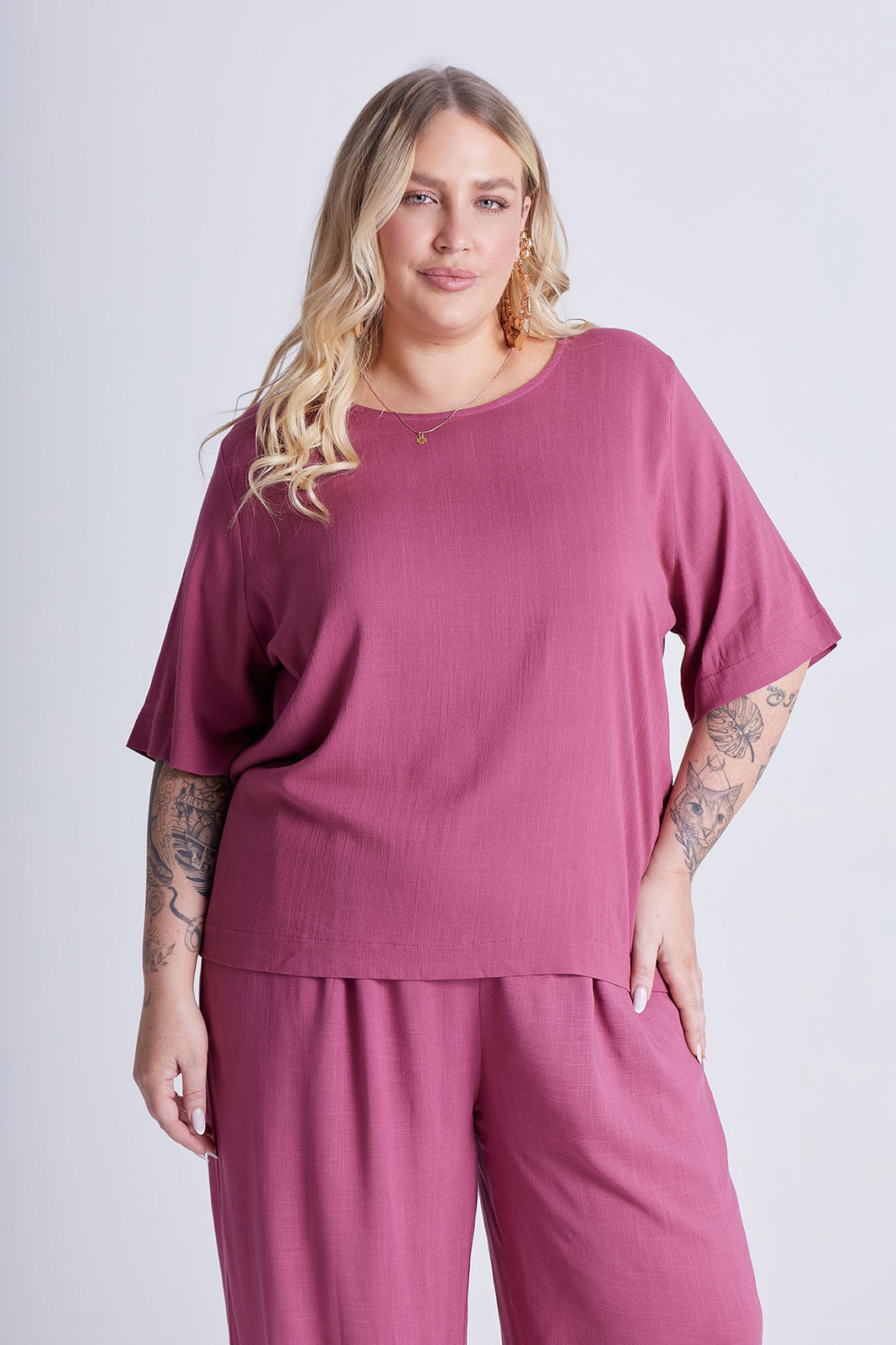 Blusa Chloe Framboesa Blusa Chloe Framboesa