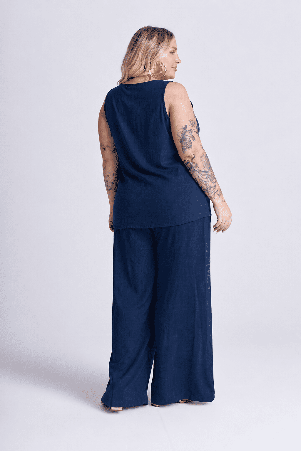 Conjunto Aline Azul Marinho - 3 Peças Conjunto Aline Azul Marinho - 3 Peças