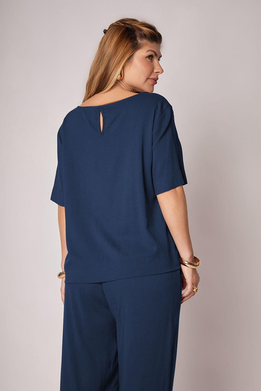 Blusa Chloe Azul Marinho Blusa Chloe Azul Marinho