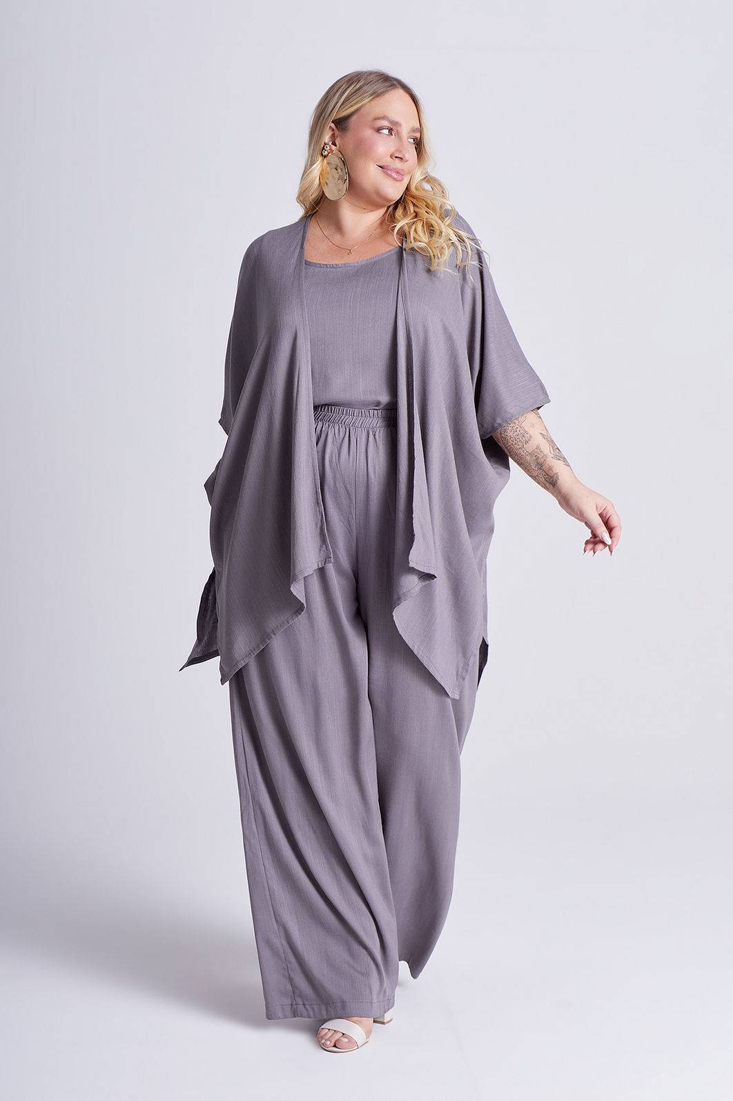 Kimono Eli Cinza Mineral Kimono Eli Cinza Mineral