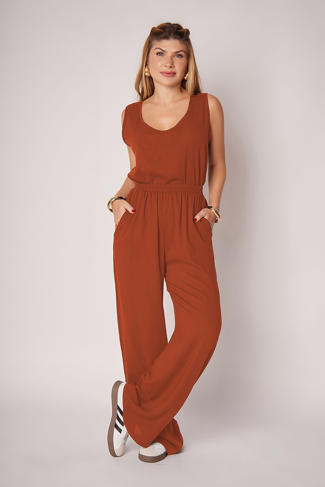 Calça Leonor Tijolo Calça Leonor Tijolo