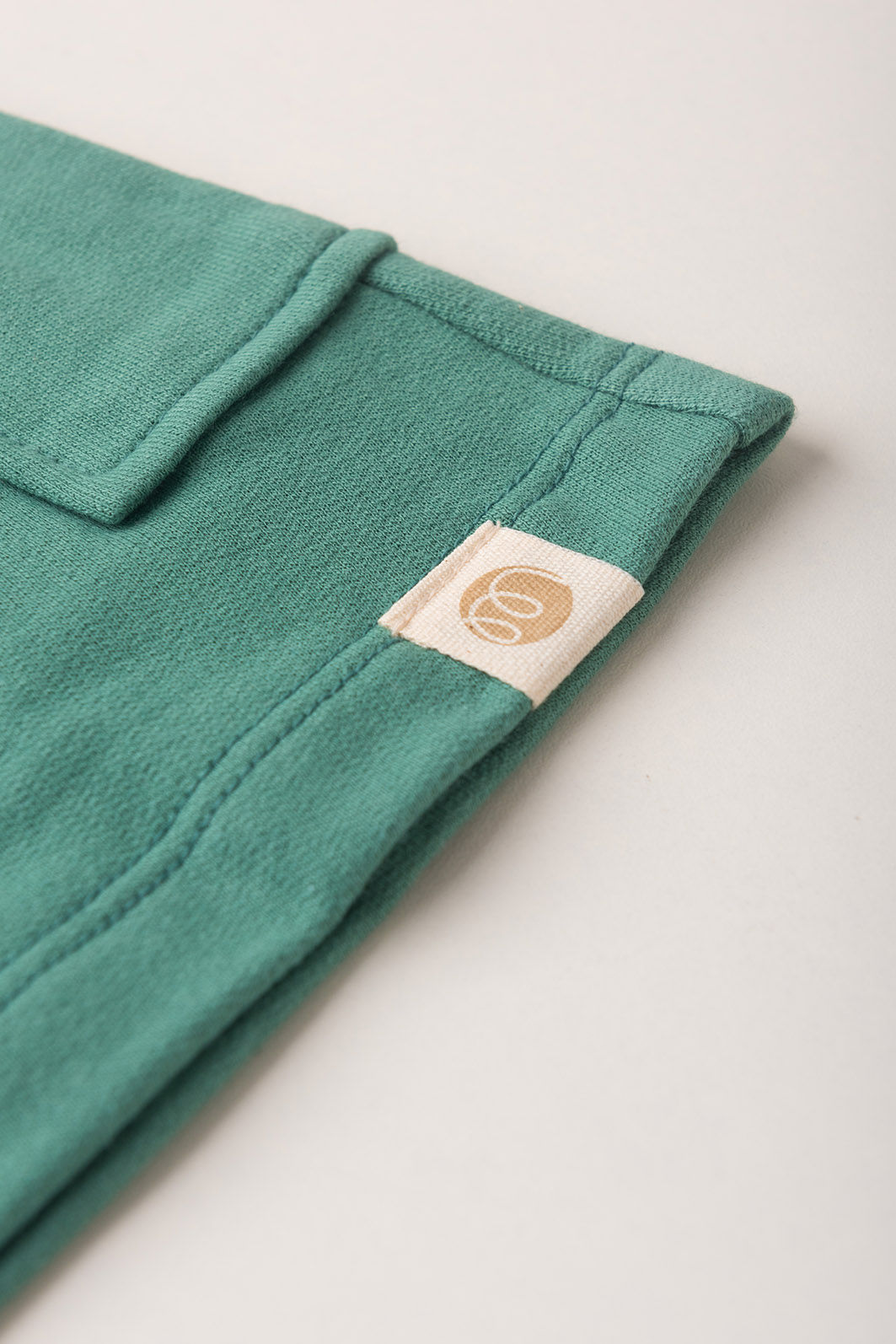 Saia Menina Com Shorts Moletom 100% Algodão Sustentável - Verde Folha