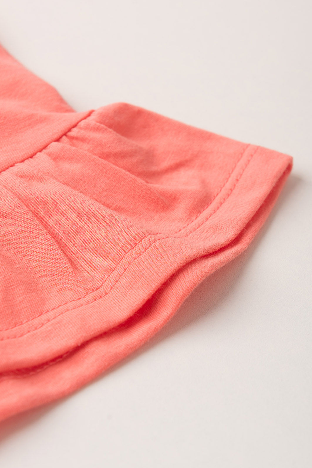 Shorts Babado Menina 100% Sustentável - Rosa Coral