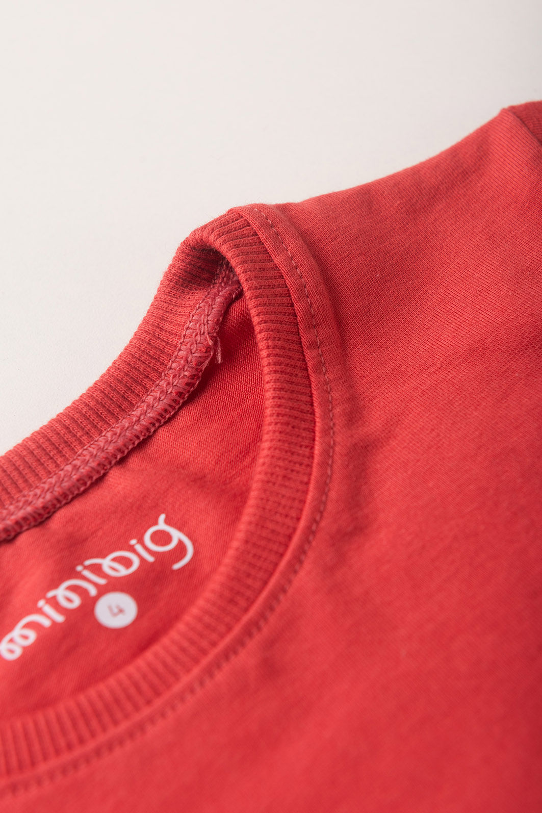 Conjunto Menino Camiseta Vermelho Cedro e Bermuda Listrado Off - Bege Conjunto Menino Camiseta Vermelho Cedro e Bermuda Listrado Off - Bege