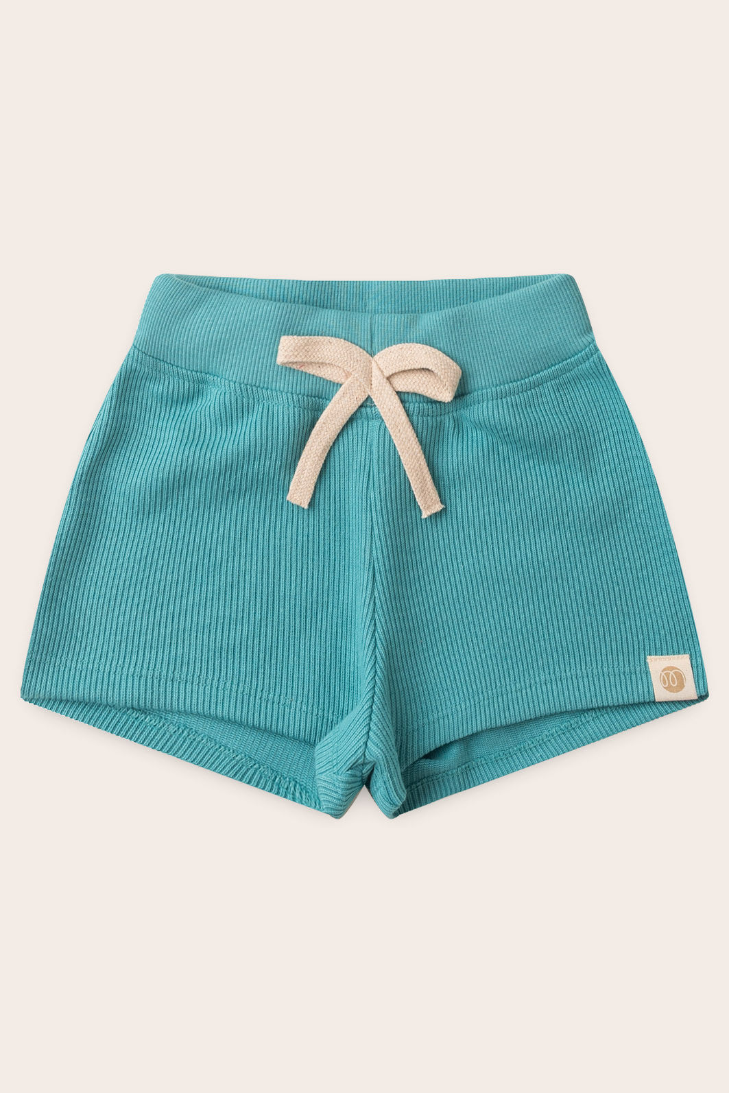 Shorts Menina Moletom Texturizado Algodão Sustentável - Verde Acqua Shorts Menina Moletom Texturizado Algodão Sustentável - Verde Acqua
