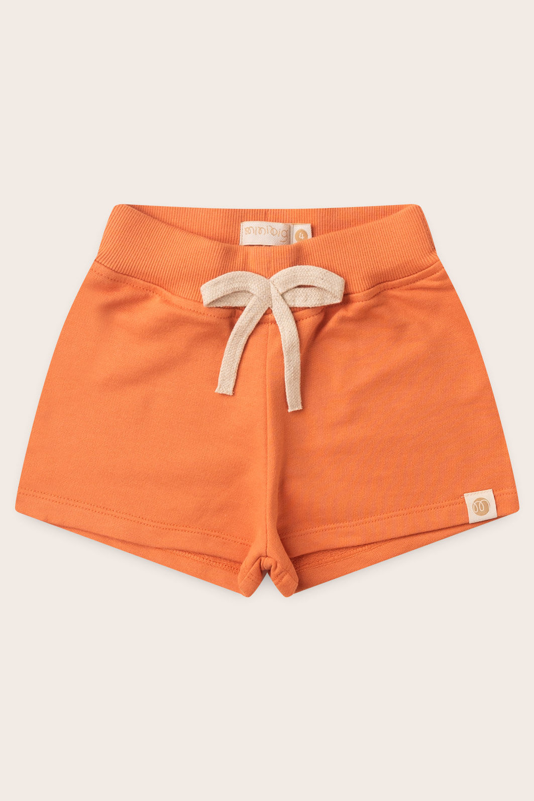 Shorts Menina Moleton 100% Algodão Sustentável - Laranja Tangerina Shorts Menina Moleton 100% Algodão Sustentável - Laranja Tangerina