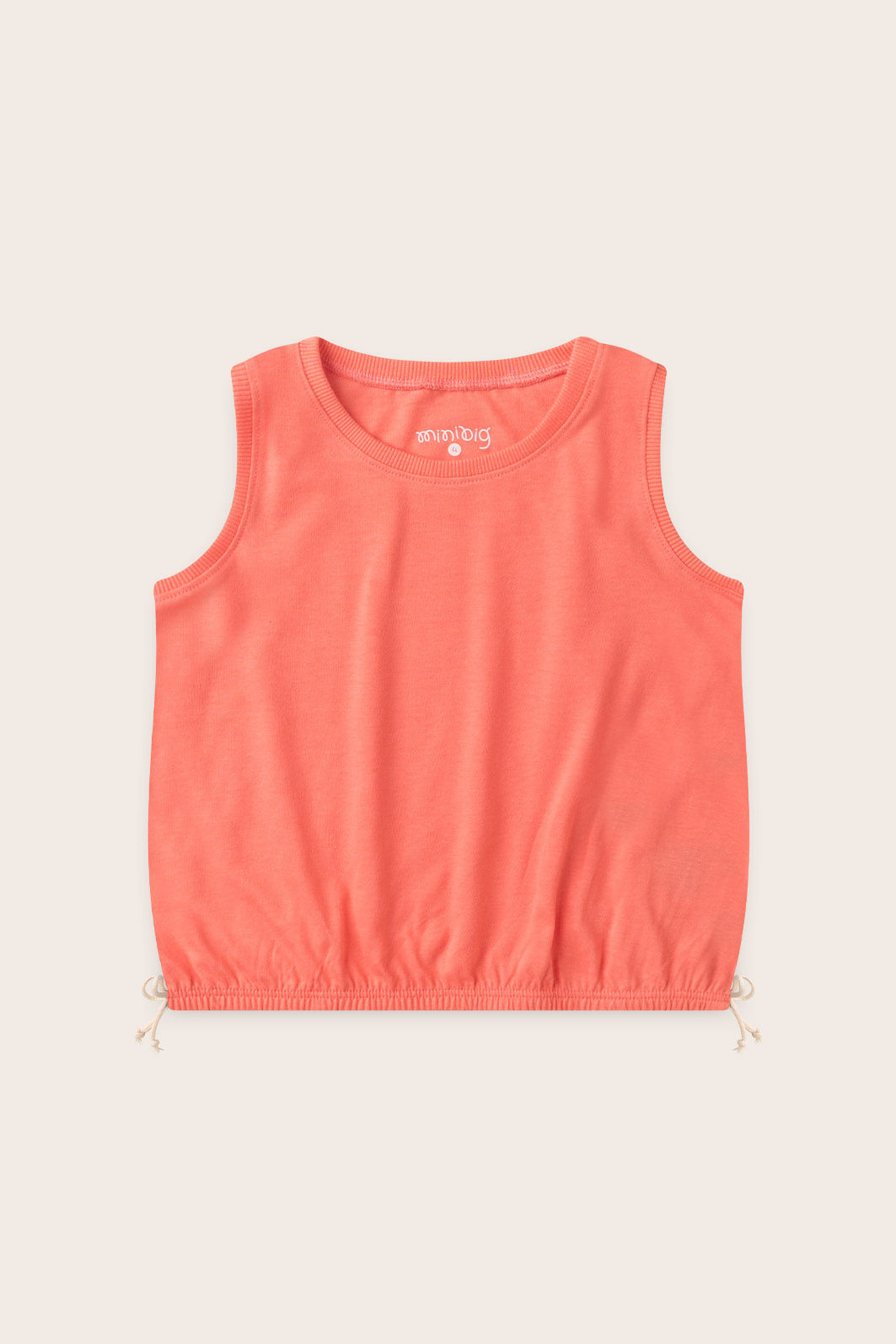 Conjunto Menina Regata Rosa Coral e Shorts Off Natural Conjunto Menina Regata Rosa Coral e Shorts Off Natural