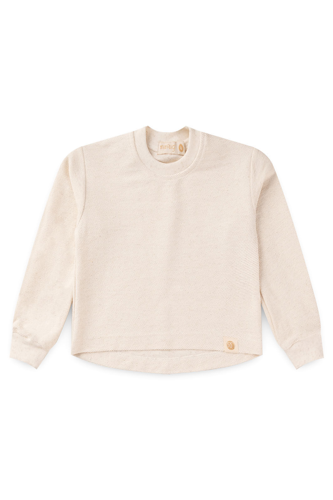 Conjunto Infantil Menina De Blusa e Calça Wide Leg Moletom Super Sustentável - Off Natural Conjunto Infantil Menina De Blusa e Calça Wide Leg Moletom Super Sustentável - Off Natural