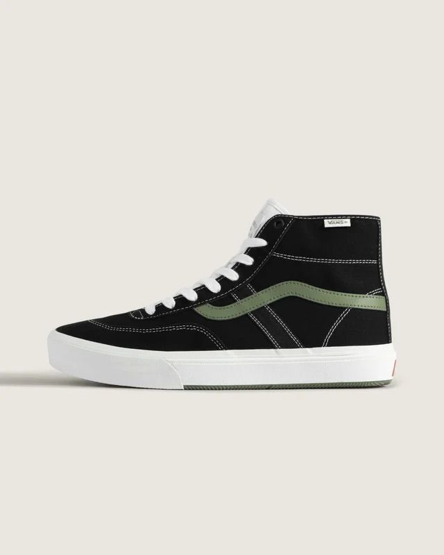 Tênis Vans Crockett High Pro Skate Black Green Tênis Vans Crockett High Pro Skate Black Green