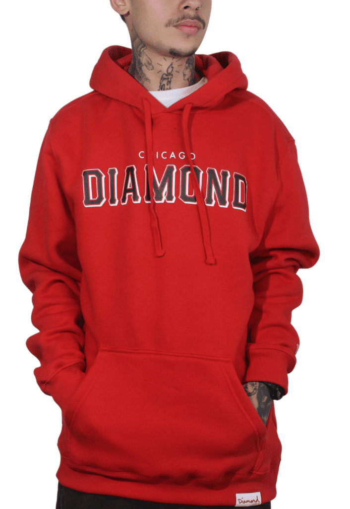 Diamond supply deals co red hoodie