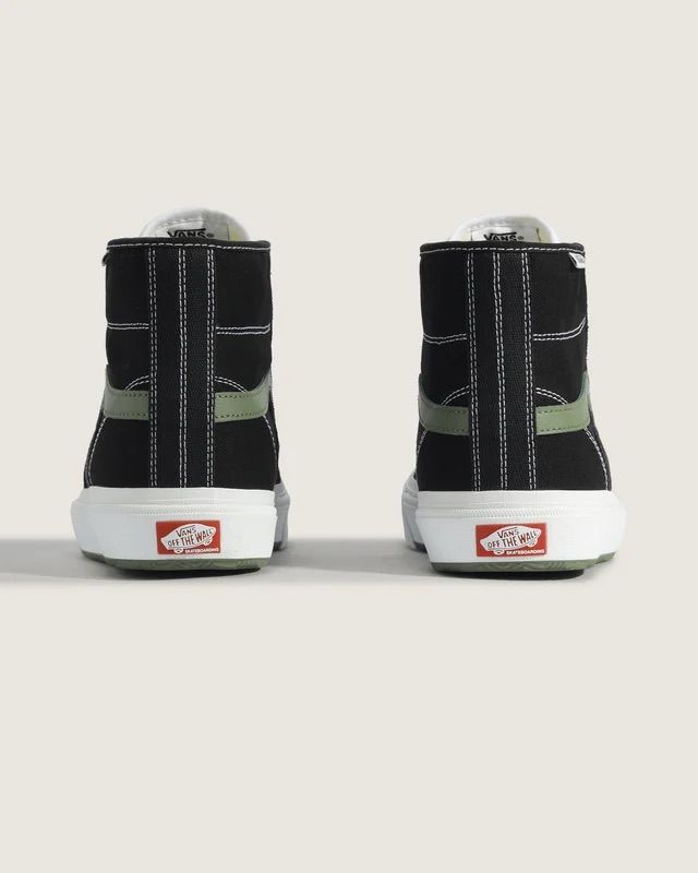 Tênis Vans Crockett High Pro Skate Black Green Tênis Vans Crockett High Pro Skate Black Green