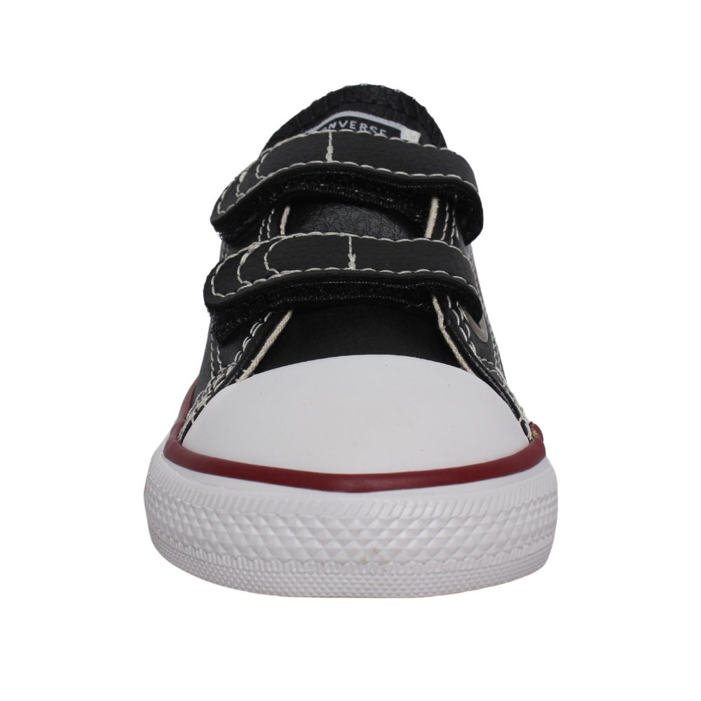 Tenis Converse Infantil Couro Chuck Taylor All Star 2V Preto Vermelho Branco Ollie s Point Skate Shop Loja Virtual