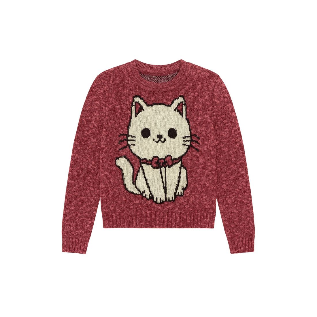 Blusa menina trico casaco gatinha pullover infantil Blusa menina trico casaco gatinha pullover infantil