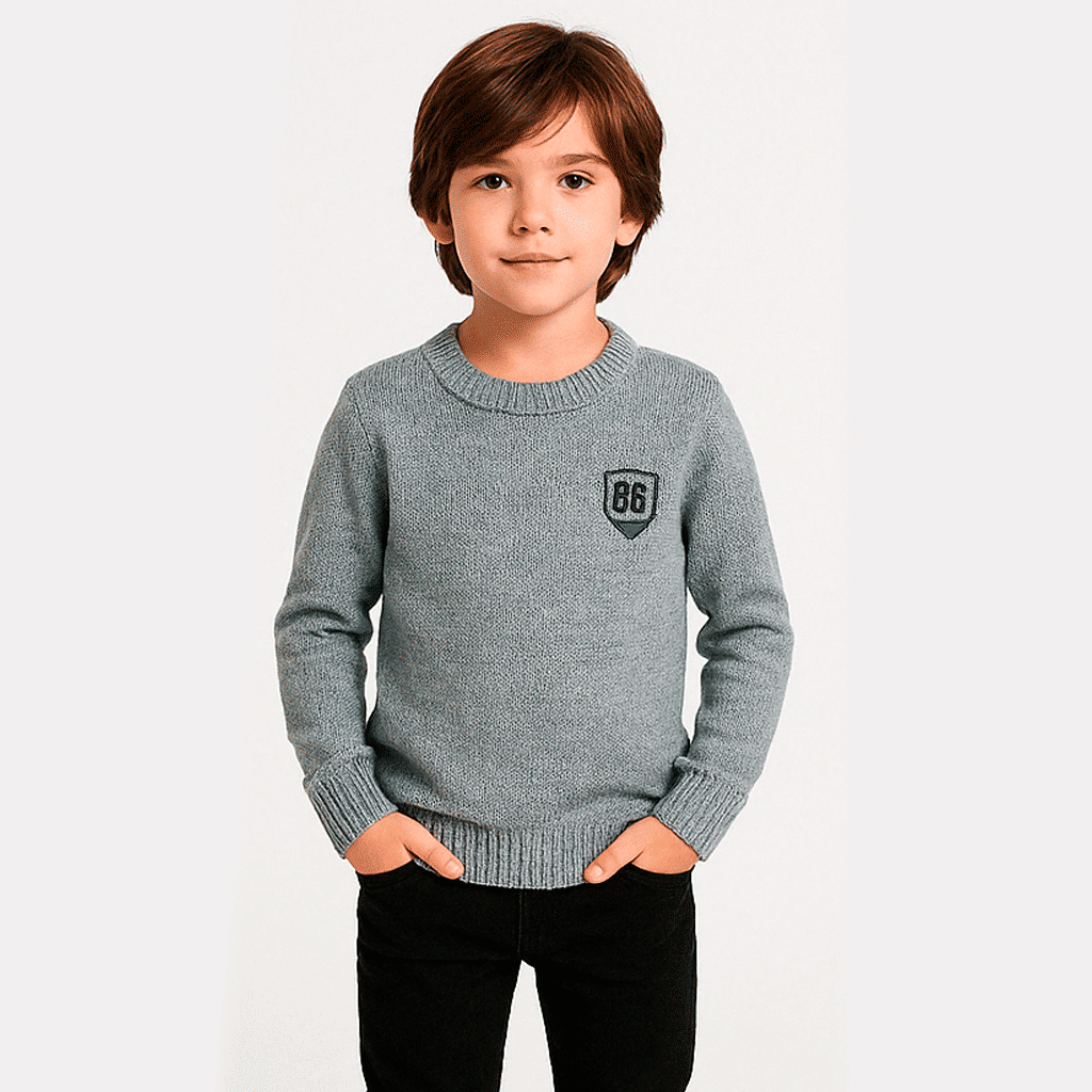 SUETER M/L LISO BORDADO 86