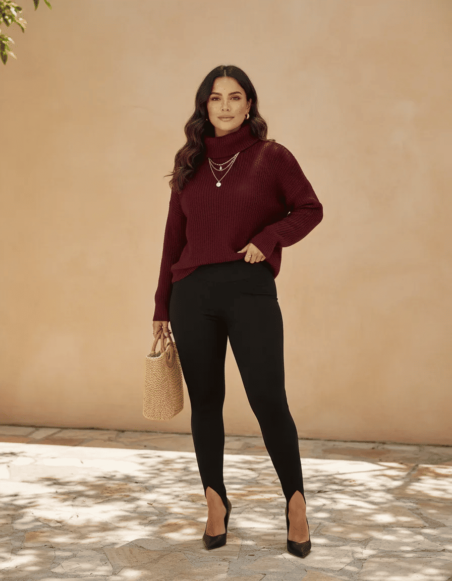 Blusa Feminina de Tricô Gola Alta Blusa Feminina de Tricô Gola Alta