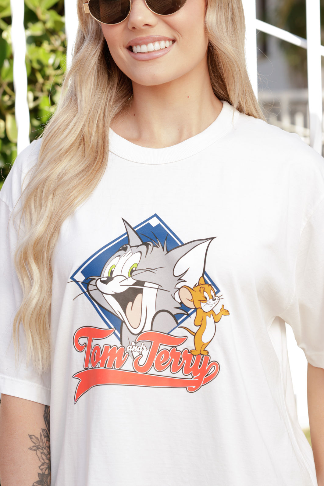 T-shirt Oversized - Tom and Jerry DTF - Off White T-shirt Oversized - Tom and Jerry DTF - Off White