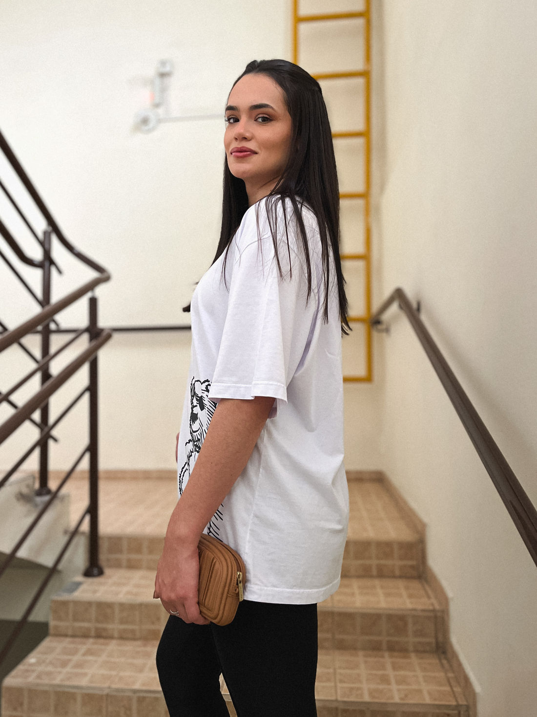Tshirt Oversized - Teddy Lateral - Branca