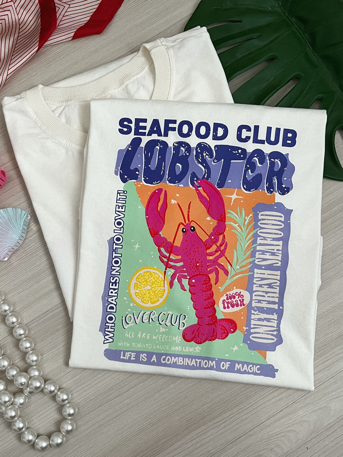 Tshirt Premium - Lagosta DTF - Off White Tshirt Premium - Lagosta DTF - Off White