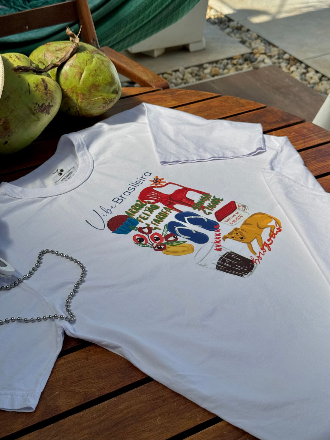 T-shirt Oversized - Vibe Brasileira DTF - Branca