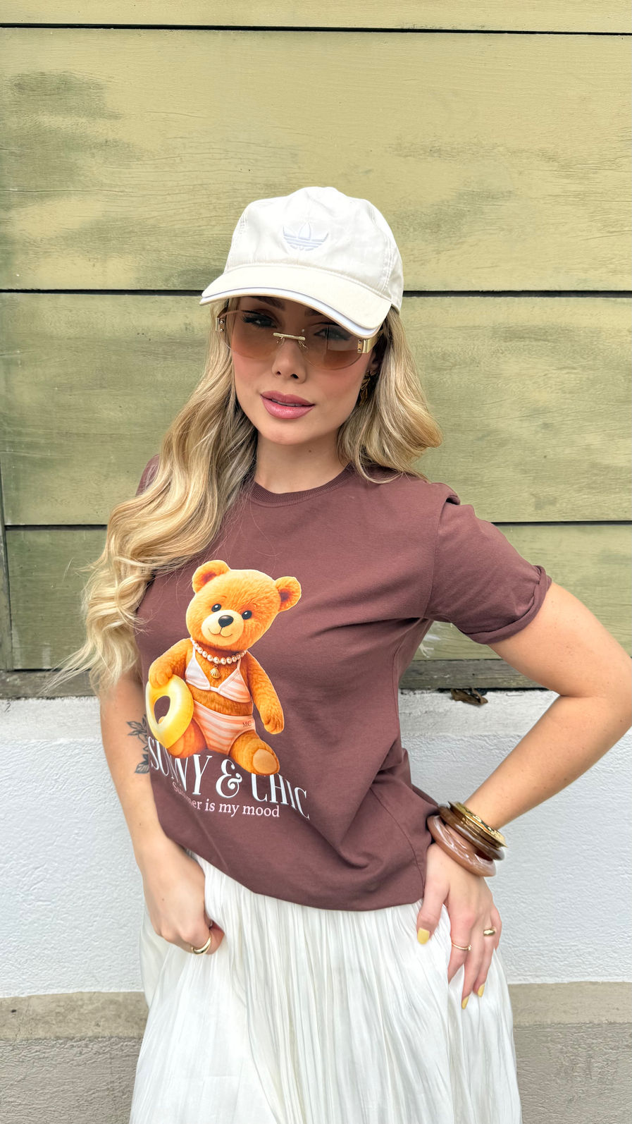 Tshirt Premium - Teddy Sunny DTF - Marrom Tshirt Premium - Teddy Sunny DTF - Marrom