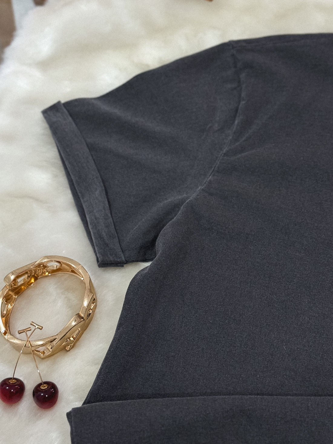 Tshirt Premium - Permita-se Florescer - Cinza estonado Tshirt Premium - Permita-se Florescer - Cinza estonado