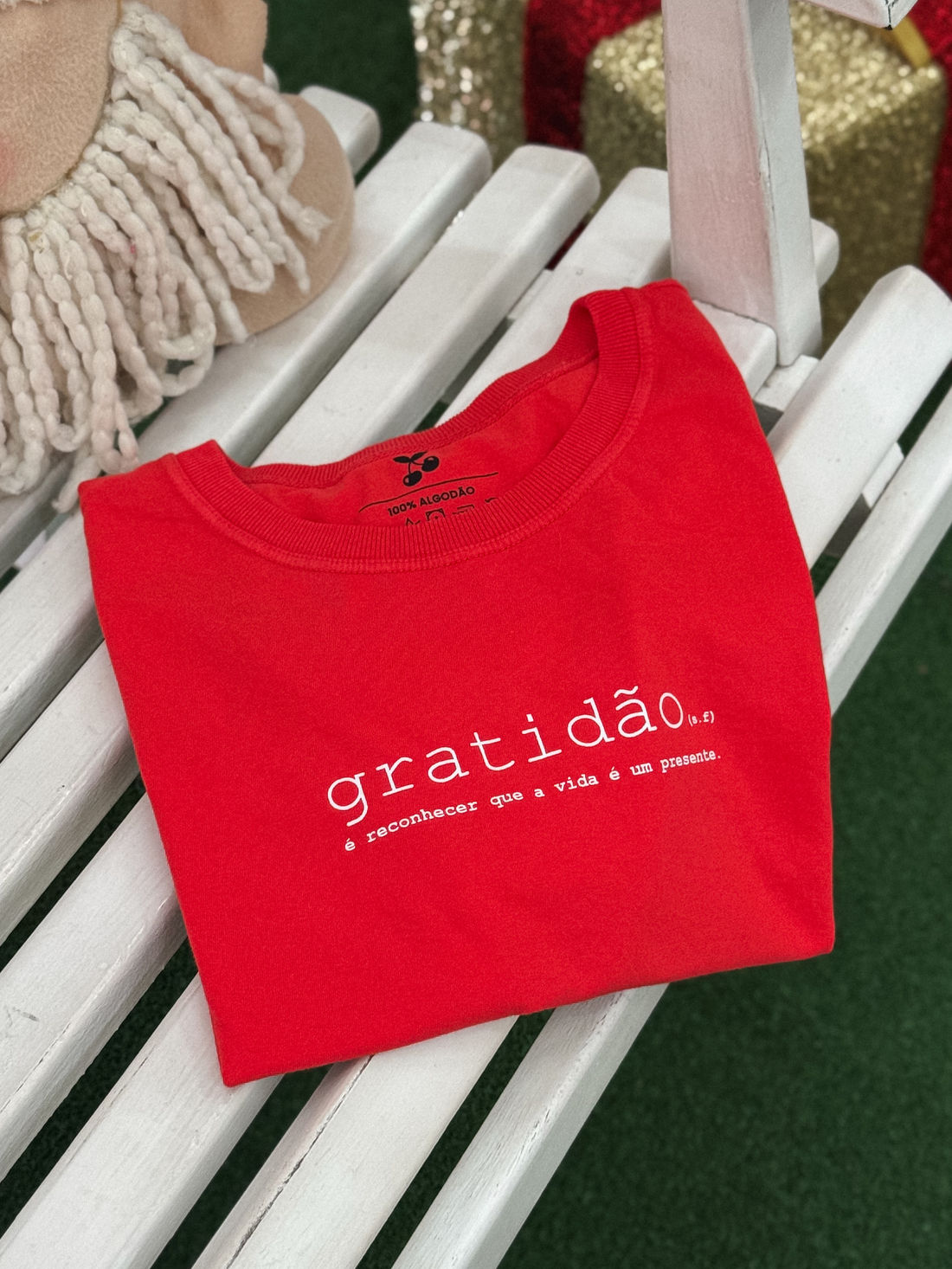 Tshirt Premium - Gratidão - Vermelha Tshirt Premium - Gratidão - Vermelha