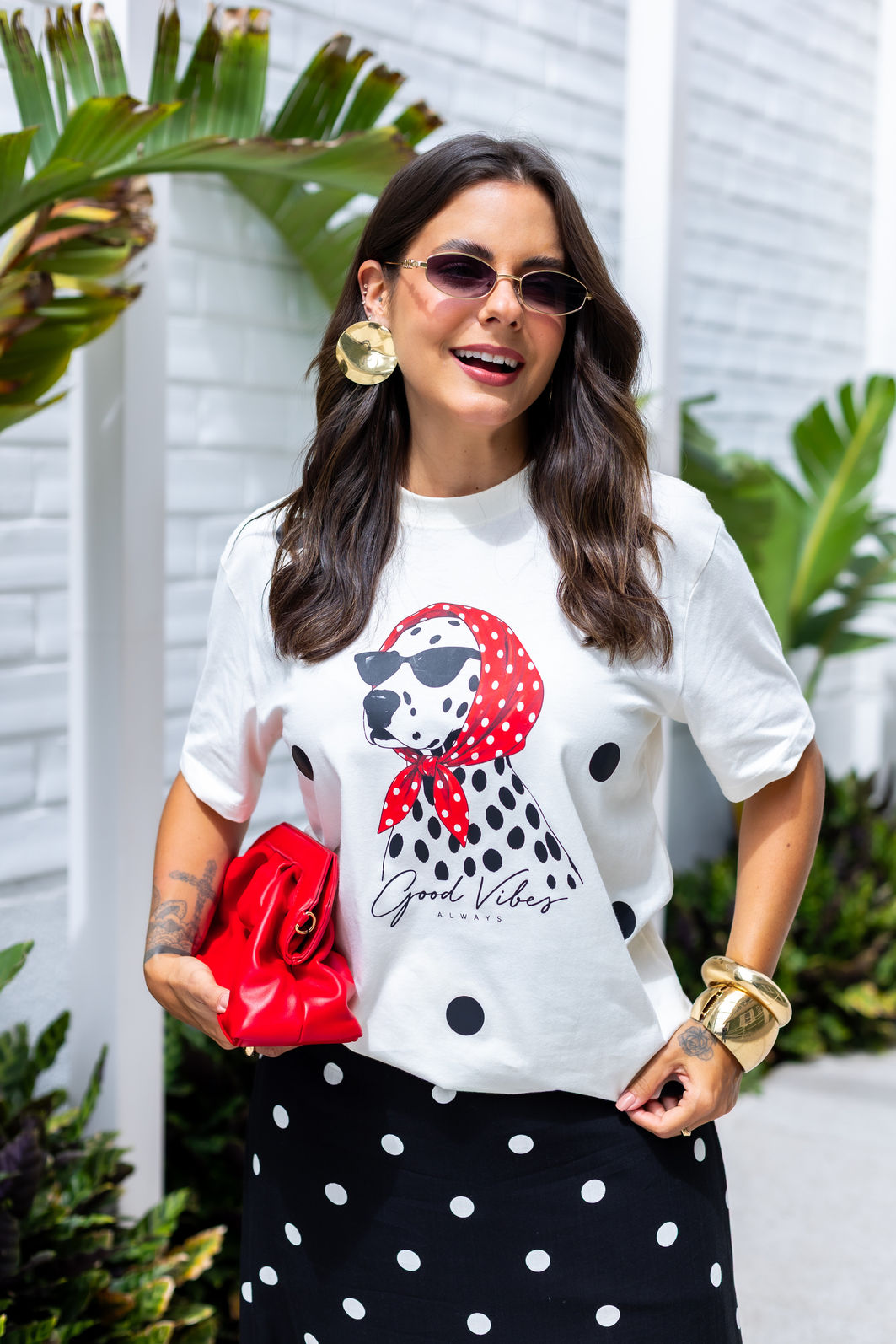Camiseta Dalmata Poá - Branca Camiseta Dalmata Poá - Branca
