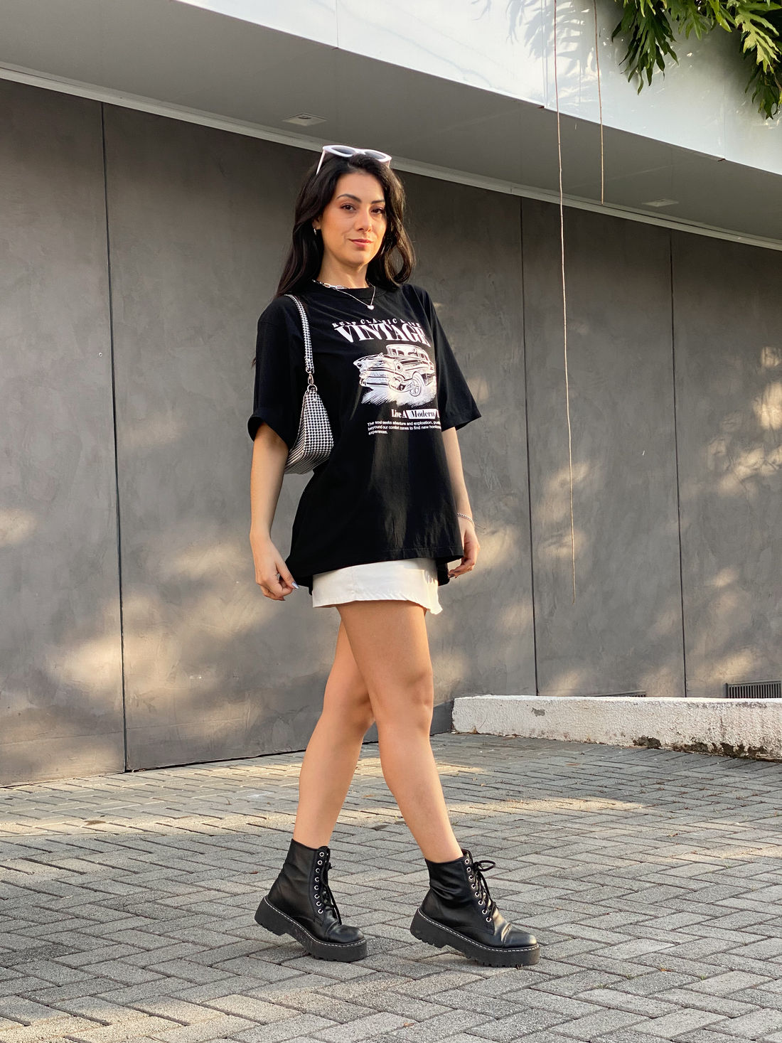 T-shirt Oversized - Vintage - Preta T-shirt Oversized - Vintage - Preta