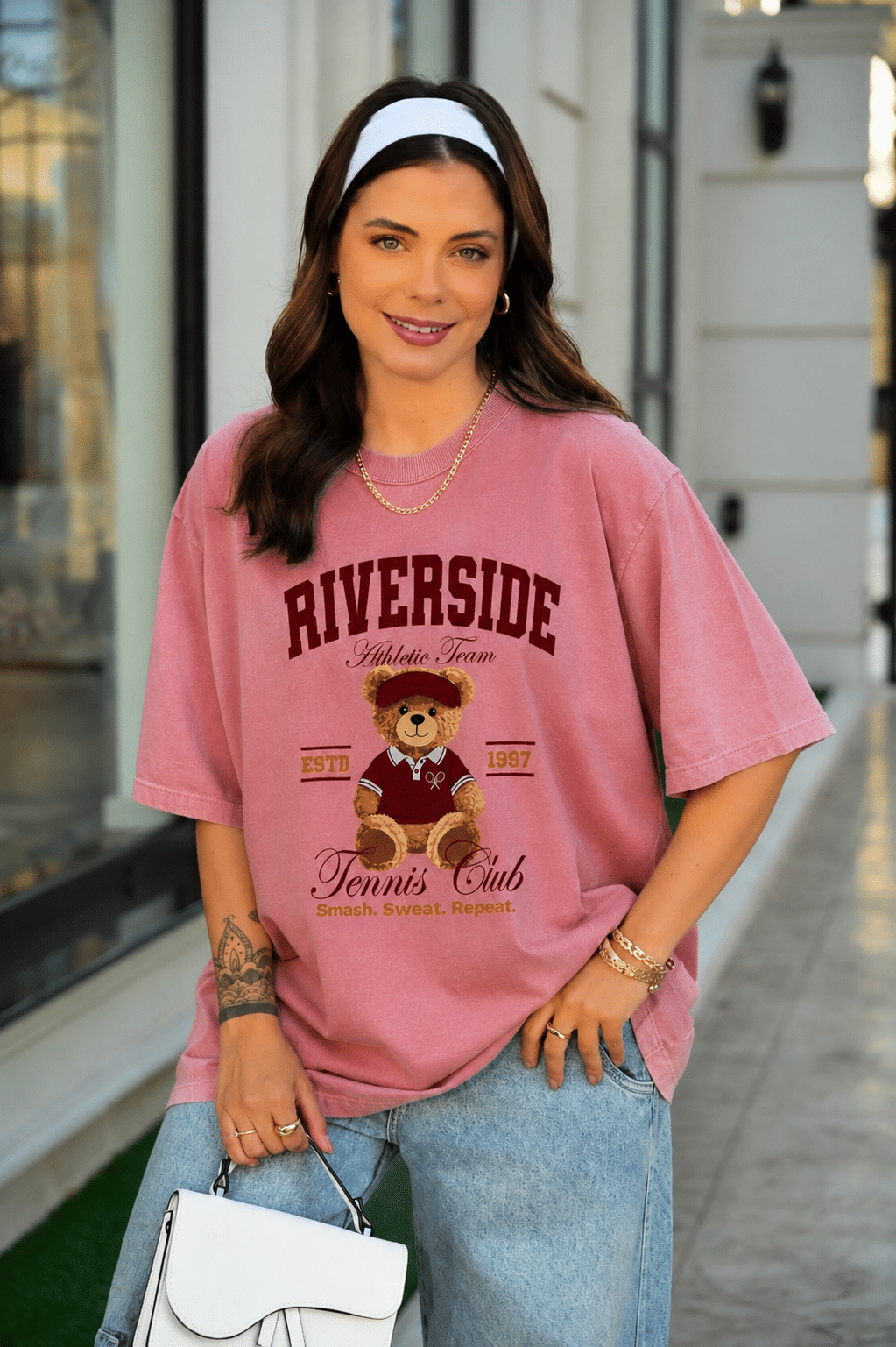Tshirt Oversized - Riverside - Rosa Chá Tshirt Oversized - Riverside - Rosa Chá