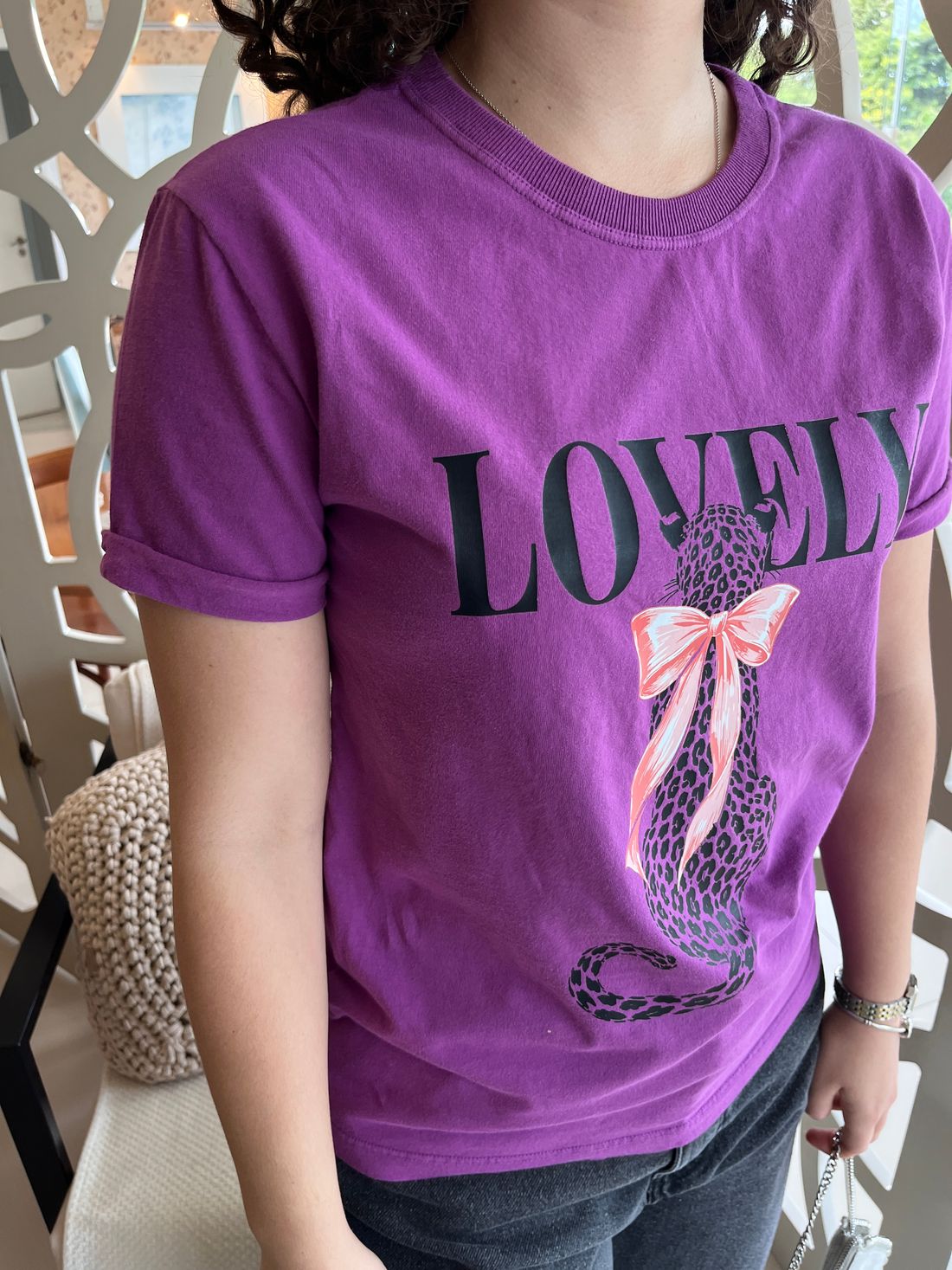Tshirt Premium - Onça Lovely - Roxo Tshirt Premium - Onça Lovely - Roxo
