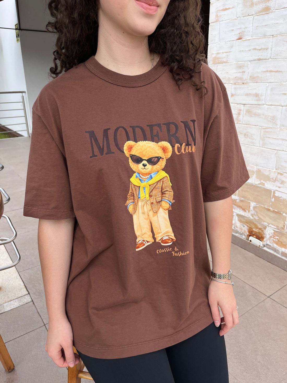 Tshirt Oversized - Teddy Modern - Marrom Tshirt Oversized - Teddy Modern - Marrom