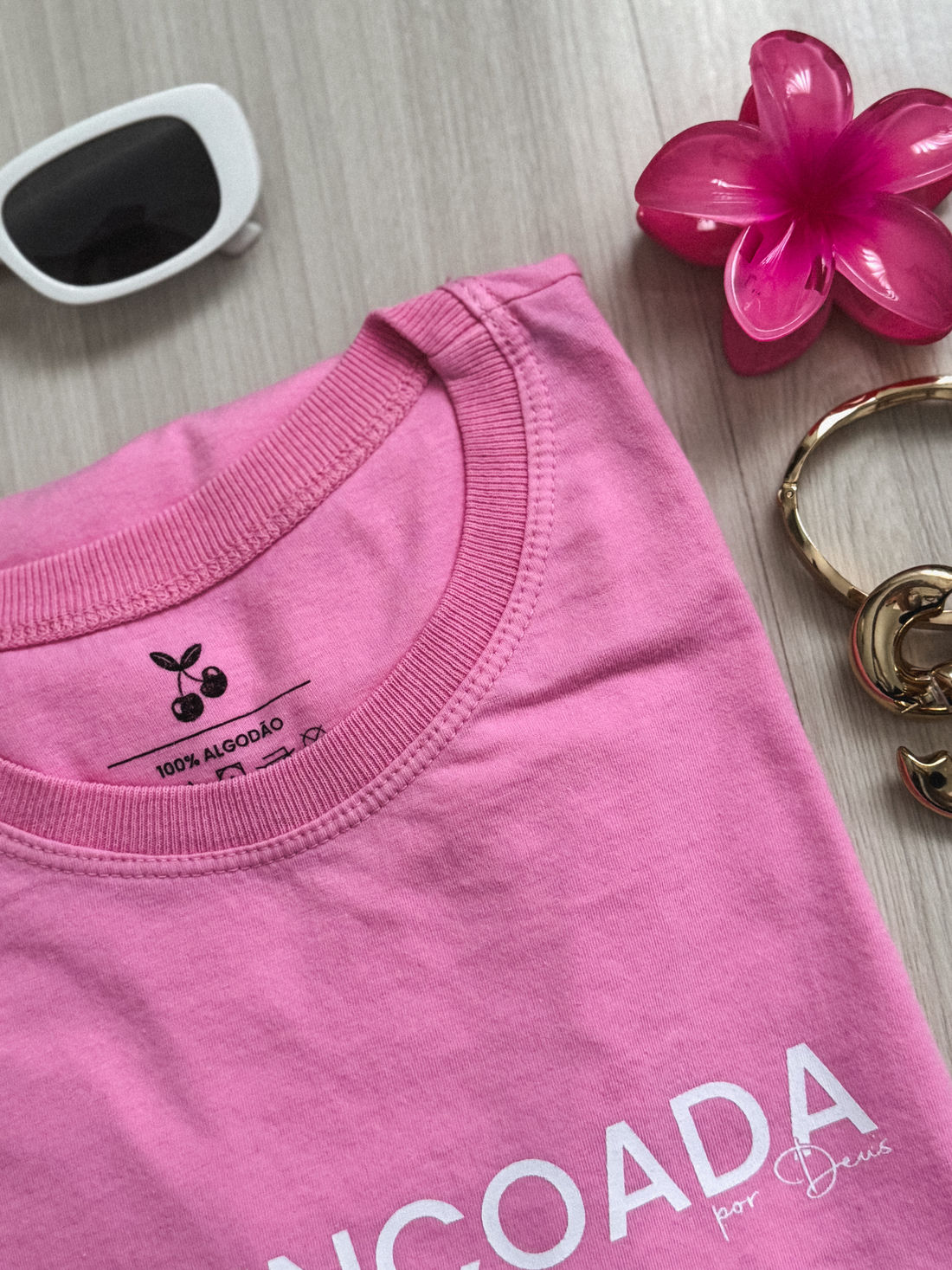 Tshirt Premium - Abençoada - Rosa Tshirt Premium - Abençoada - Rosa